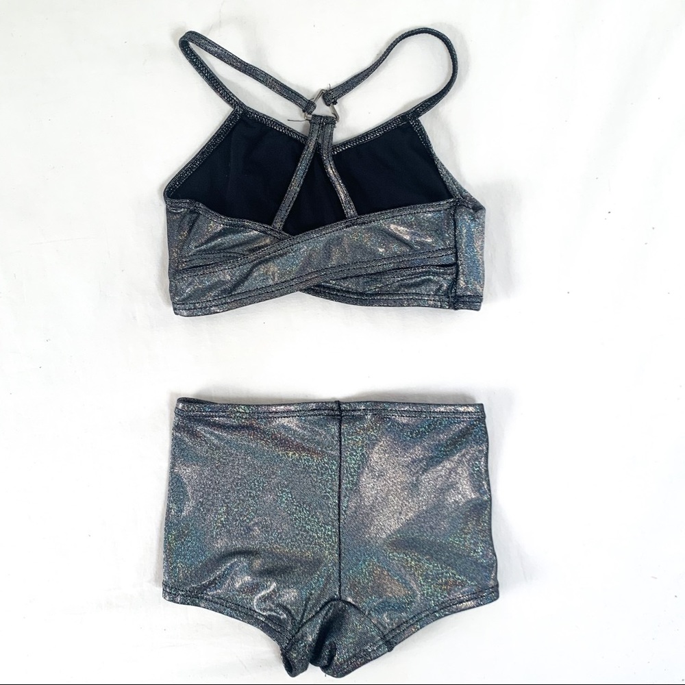 Capezio black/silver sparkle dance set